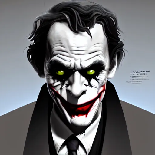 Image similar to Jerome!!! Powell as The Joker, digital art, cgsociety, artstation