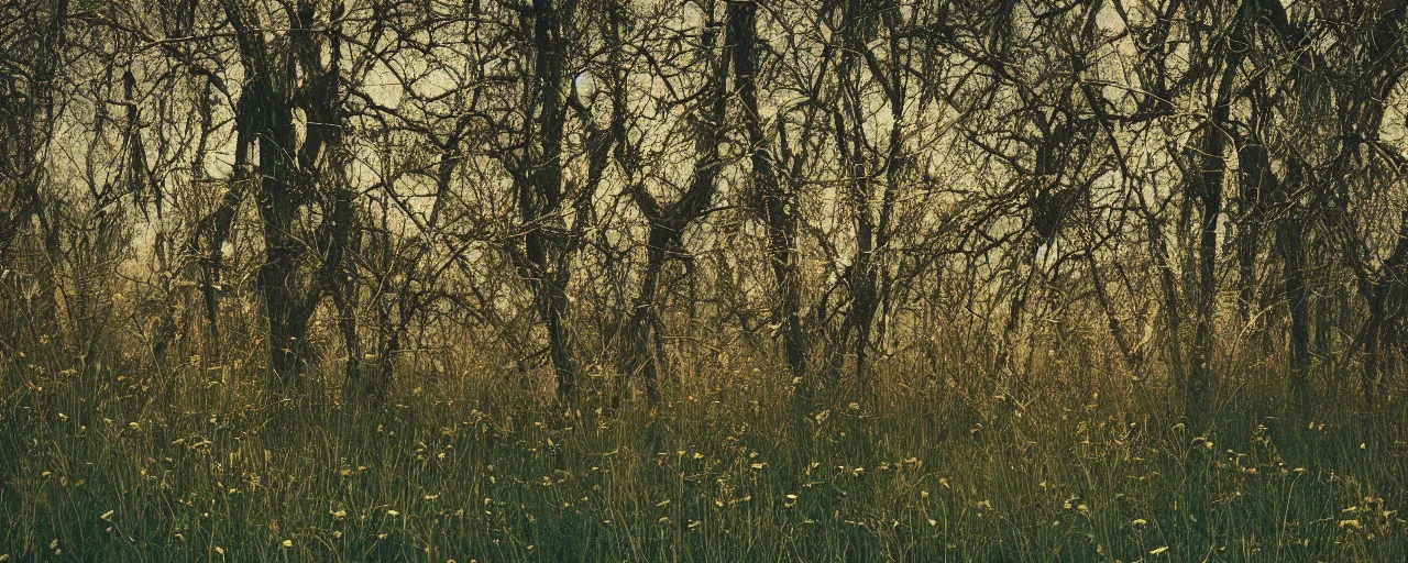 Image similar to meadow of spaghetti growing on trees, canon 5 0 mm, cinematic lighting, photography, retro, film, kodachrome