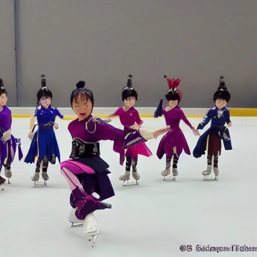 Image similar to figure skating by samurai warriors