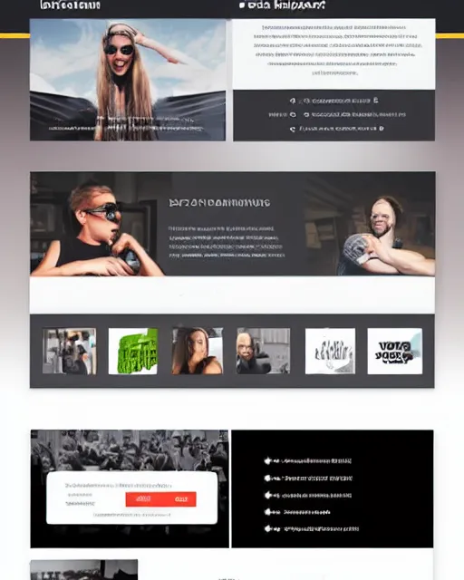 Prompt: online radio design landing page template