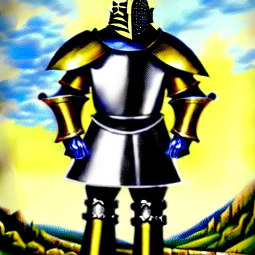 Image similar to knights armor, donald trump, crown!!!!!!, donald trump's face, detailed face, painting of a knight, boots!!!!!!, medieval castle background, valiant, by hans thoma