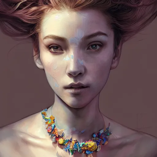 Image similar to the portrait of a blueberry that resembles an absurdly beautiful, graceful, elegant, sophisticated young girl, an ultrafine hyperdetailed illustration by kim jung gi, irakli nadar, intricate linework, bright colors, octopath traveler, final fantasy, unreal engine 5 highly rendered, global illumination, radiant light, detailed and intricate environment