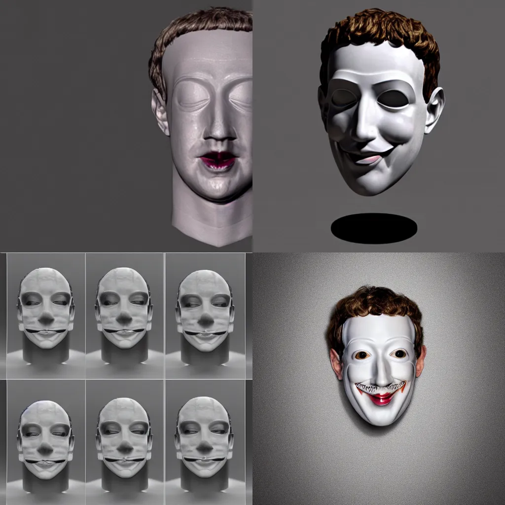 Prompt: anonymous mask, Mark Zuckerberg model