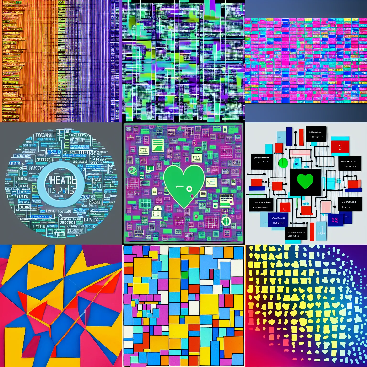 Prompt: healthcare analytics abstract art