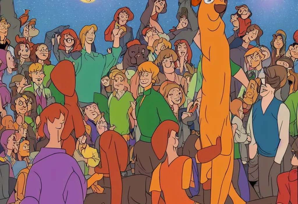 Image similar to scooby doo reaching enlightenment