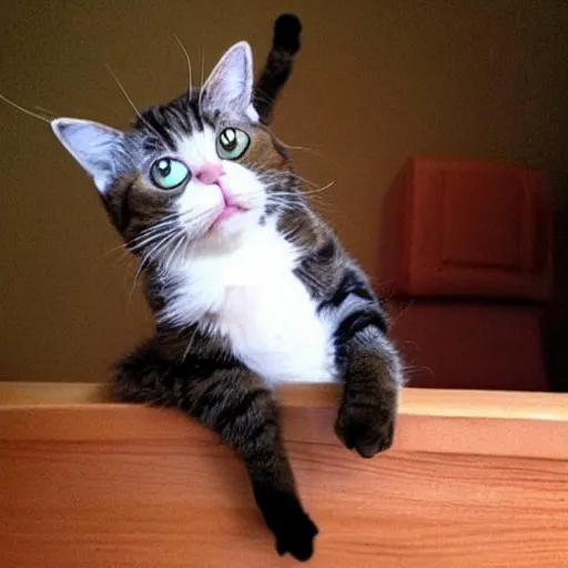 Image similar to the funniest cat ever, so funny, funny face, funny life, funny cat