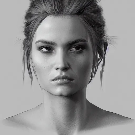 Prompt: portrait of a woman, by matt deslauriers, highly detailed, featured on artstation