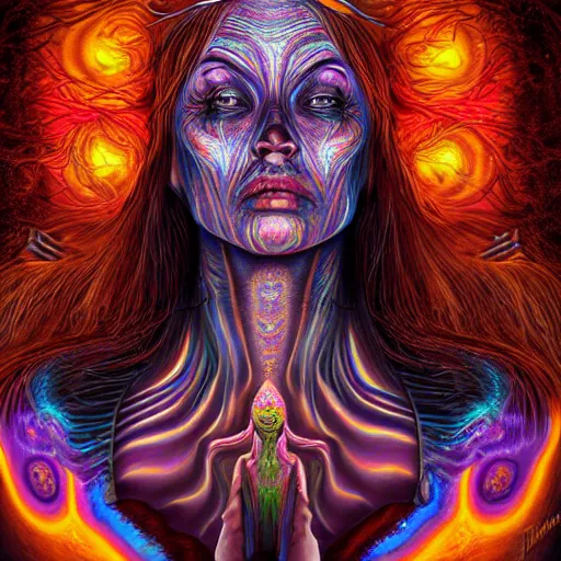 photorealistic witch goddess as a dmt entity in the | Stable Diffusion ...