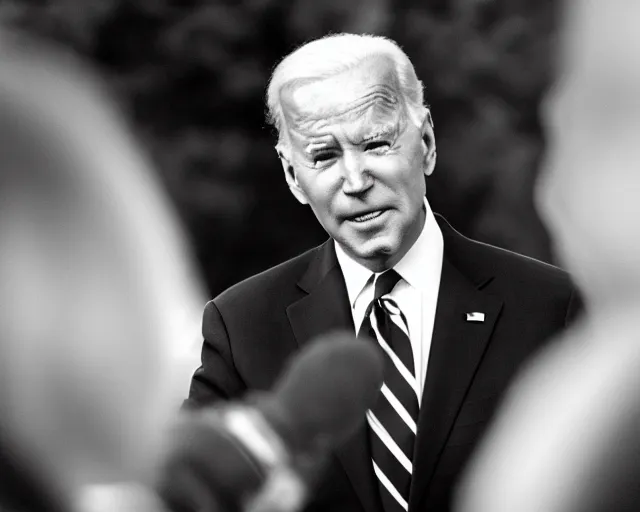 Image similar to president joe biden face to face with president joe biden, nikon 3 5 mm, photograph