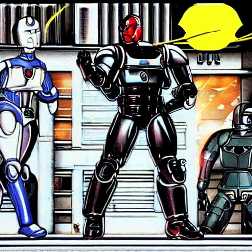 Prompt: robocop in king of the fighters 9 8