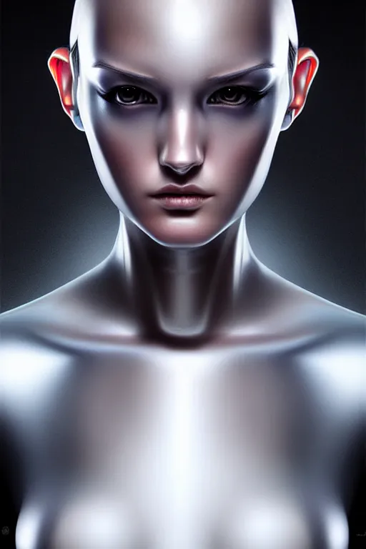 Prompt: Photorealistic hyperrealism android by Artgerm and WLOP