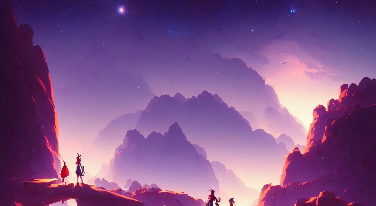 Prompt: beautiful stargazing in the city, in marble incrusted of legends heartstone official fanart behance hd by Jesper Ejsing, by RHADS, Makoto Shinkai and Lois van baarle, ilya kuvshinov, rossdraws global illumination