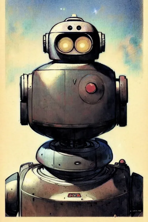 Image similar to (((((1950s robot robby the robot. muted colors.))))) by Jean-Baptiste Monge !!!!!!!!!!!!!!!!!!!!!!!!!!!