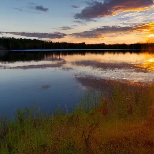 Image similar to lake view in taipalsaari, sunset