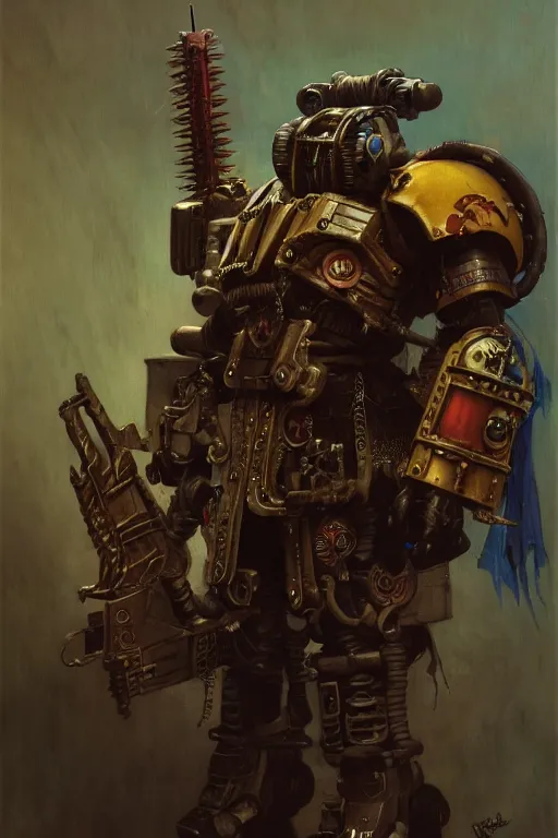 Image similar to full character portrait max mad cyberpunk warhammer 4 0 k, medic sapper not the pietra character design, painting by gaston bussiere, katsuya terada, wyeth, greg rutkowski, craig mullins, ( ( ( ( ( vermeer ) ) ) ) ), frank frazetta, mucha, tom of finland, trending on artstation