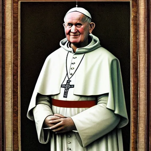 Image similar to Pope John Paul II by Leonardo Da Vinci