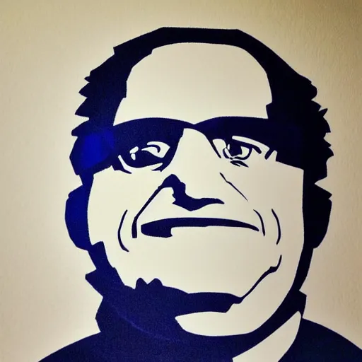Prompt: danny devito as mega man, bust portrait