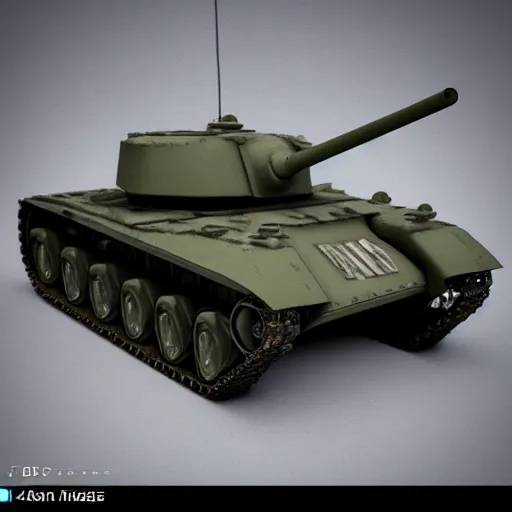 Prompt: 3d rendered panzer 4 tank