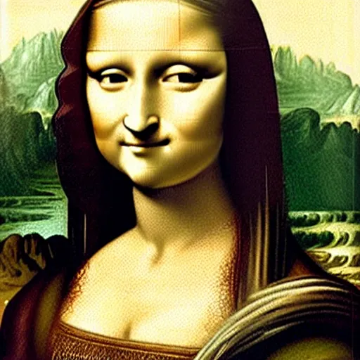 Prompt: monalisa with cosmetics and makeup, in the style of greg hildebrandt!!!!!!!!!!, YASSIFIED!!!!!!!!!!!, beautiful smooth silky hair!!!!!