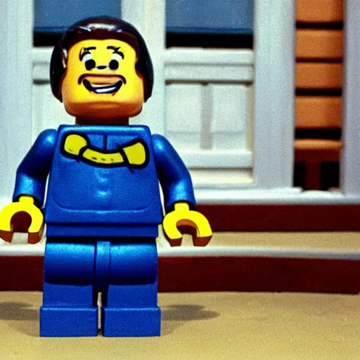 Prompt: mickey rooney as a lego minifigure