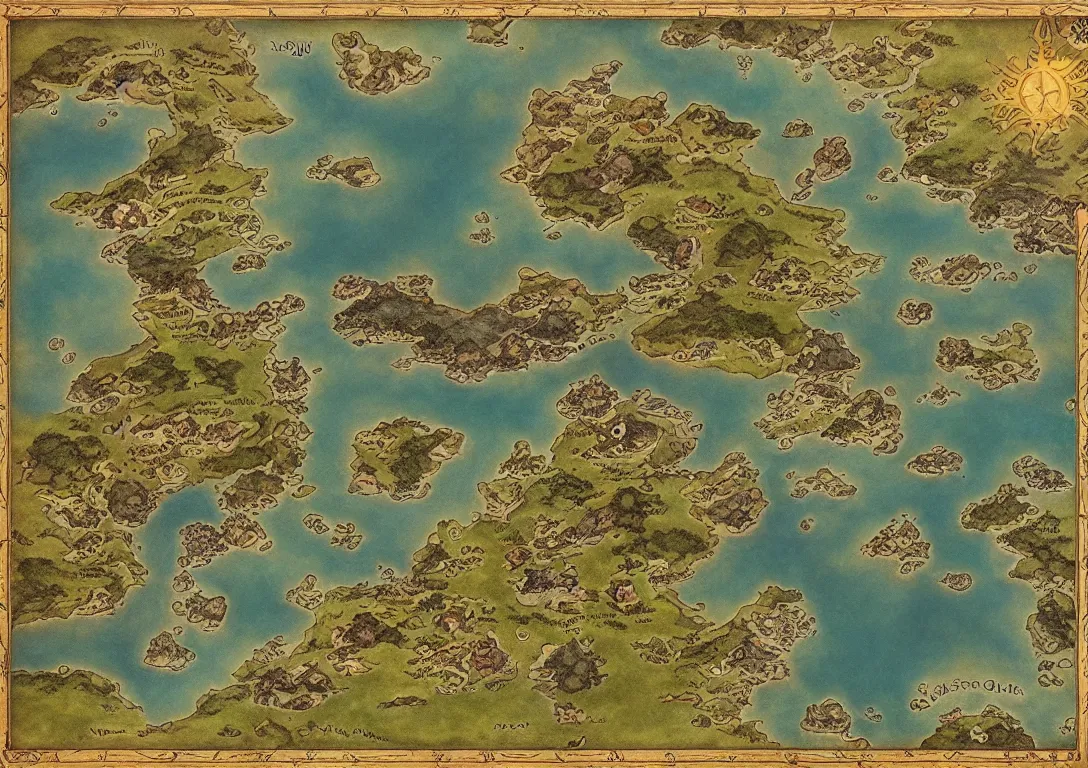 blank fantasy island map