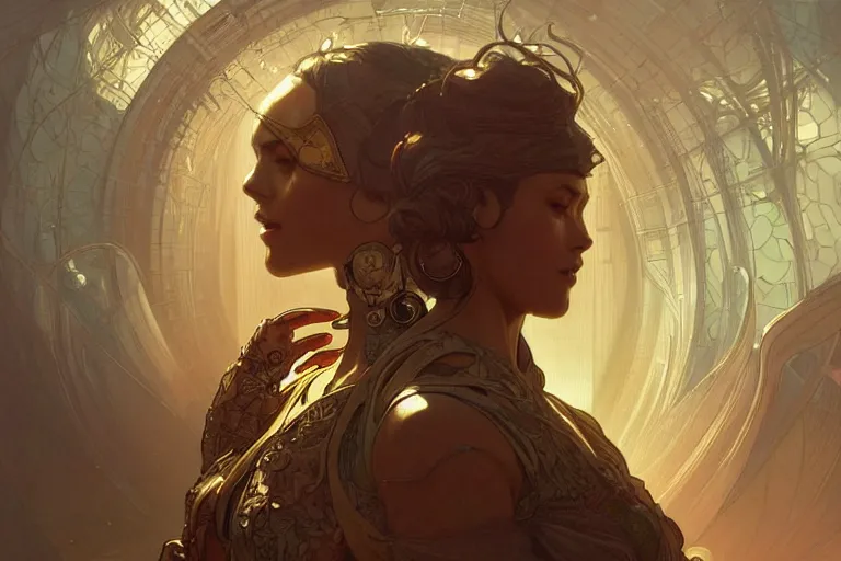 Prompt: a line art texture, high tech science fiction religious design intricate digital painting artstation concept art smooth sharp focus illustration, art by artgerm and paul chadeisson and greg rutkowski and alphonse mucha