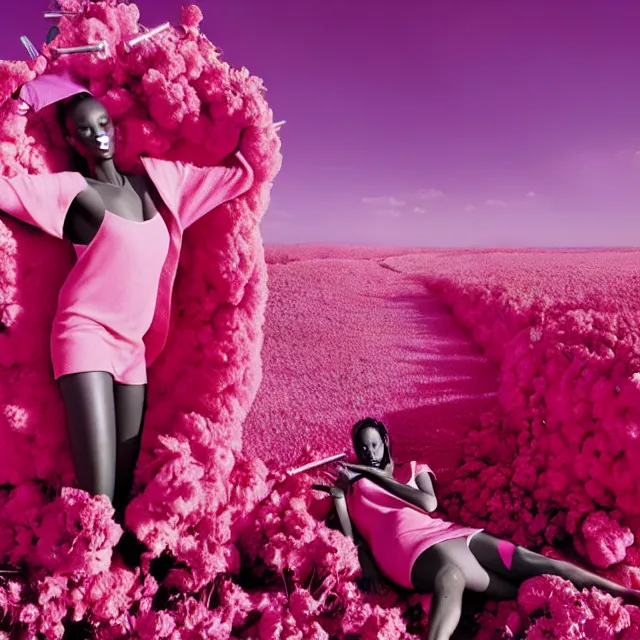 Image similar to fragrance advertising campaign by richard mosse