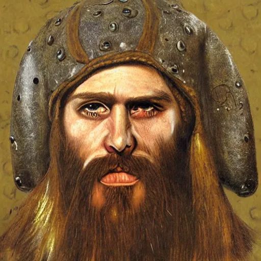 Prompt: a Viking painted by Heraldo Ortega, highly detailed