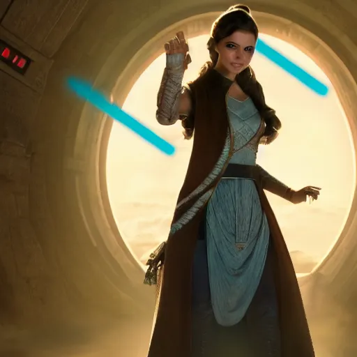 Image similar to victoria justice as princess padme in star wars episode 3, 8 k resolution, cinematic lighting, anatomically correct