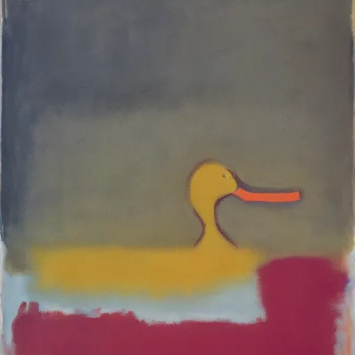 Image similar to a duck on the prowl oil painting Mark Rothko