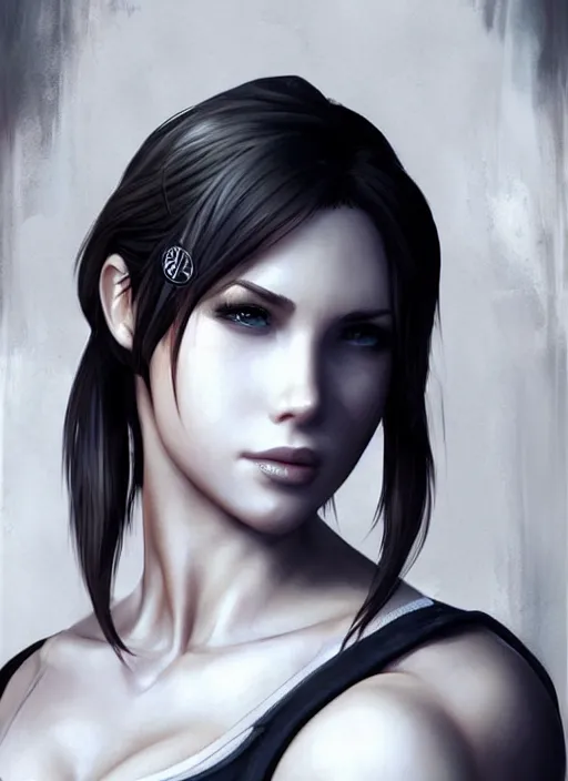 Prompt: beautiful portrait of a gorgeous personal trainer who looks like Jill Valentine , character design by Ross Tran, artgerm detailed, soft lighting