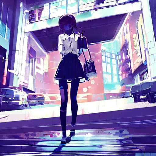 Prompt: Frequency indie album cover, luxury advertisement, white and navy colors. highly detailed post-cyberpunk sci-fi close-up schoolgirl in asian city in style of cytus and deemo, mysterious vibes, by Ilya Kuvshinov, by Greg Tocchini, nier:automata, set in half-life 2, beautiful with eerie vibes, very inspirational, very stylish, with gradients, surrealistic, dystopia, postapocalyptic vibes, depth of filed, mist, rich cinematic atmosphere, perfect digital art, mystical journey in strange world, beautiful dramatic dark moody tones and studio lighting, shadows, bastion game, arthouse