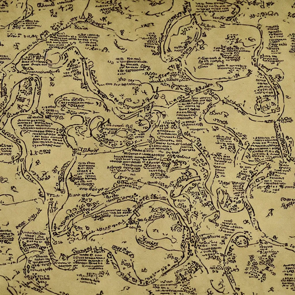 Image similar to treasure map of the holy grail, high quality, very detailed