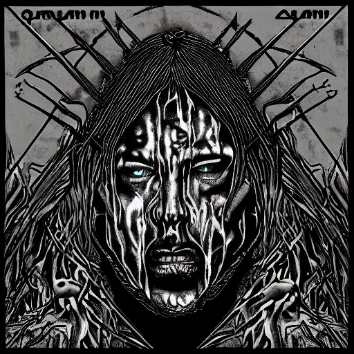 Image similar to omer adam black metal album cover