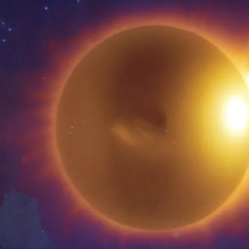 Prompt: nasa photo of a giant alien eating the sun, classified photo