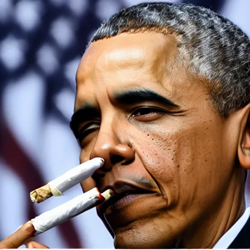 Image similar to Obama smoking