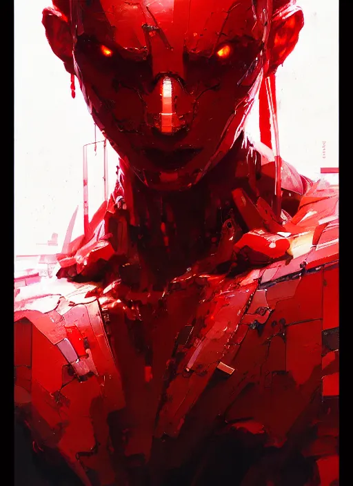 Prompt: painting of a web, highly detailed, digital painting, concept art, smooth, sharp focus, illustration, illustration by greg rutkowski, yoji shinkawa, 4 k, digital art, concept art, red color, trending on artstation, 8 k