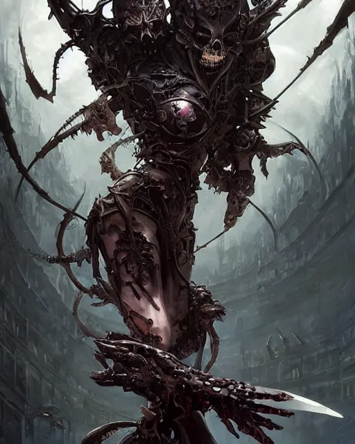 Image similar to The last enemy that shall be destroyed is death, full body image, artwork by artgerm, Luminism, medievil club with spikes, D&D, extraordinary phenomenon, fantasy, intricately detailed, elegant, digital painting, smooth, sharp focus, art by Greg Rutkowski, art by Ruth Asawa, art by Stephan Martiniere, art by Ted Nasmith, art by H.R. Giger