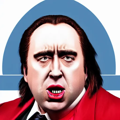 Prompt: a fat nic cage playing magneto, hd digital photography, mobie still