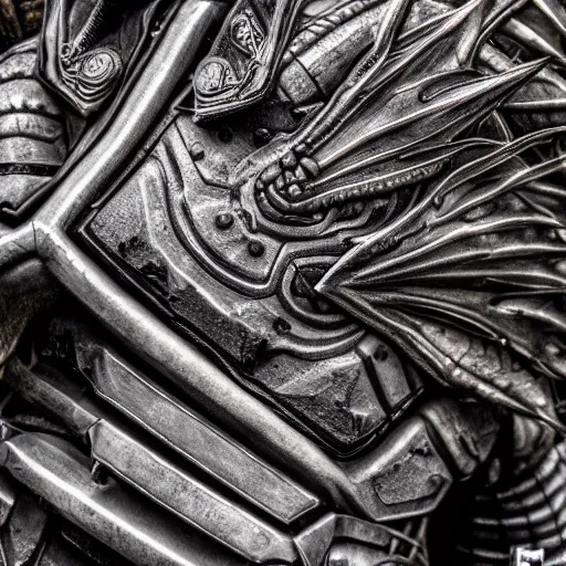 Prompt: dragon armour, highly detailed, 4k, HDR, award-winning photo