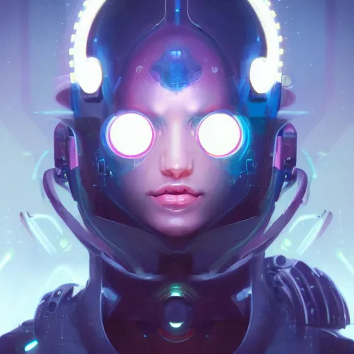 Prompt: portrait of a beautiful cybernetic emanation, cyberpunk concept art by pete mohrbacher and wlop and artgerm , digital art, highly detailed, intricate, sci-fi, sharp focus, Trending on Artstation HQ, deviantart, volumetric lighting, unreal engine 5, 4K UHD image