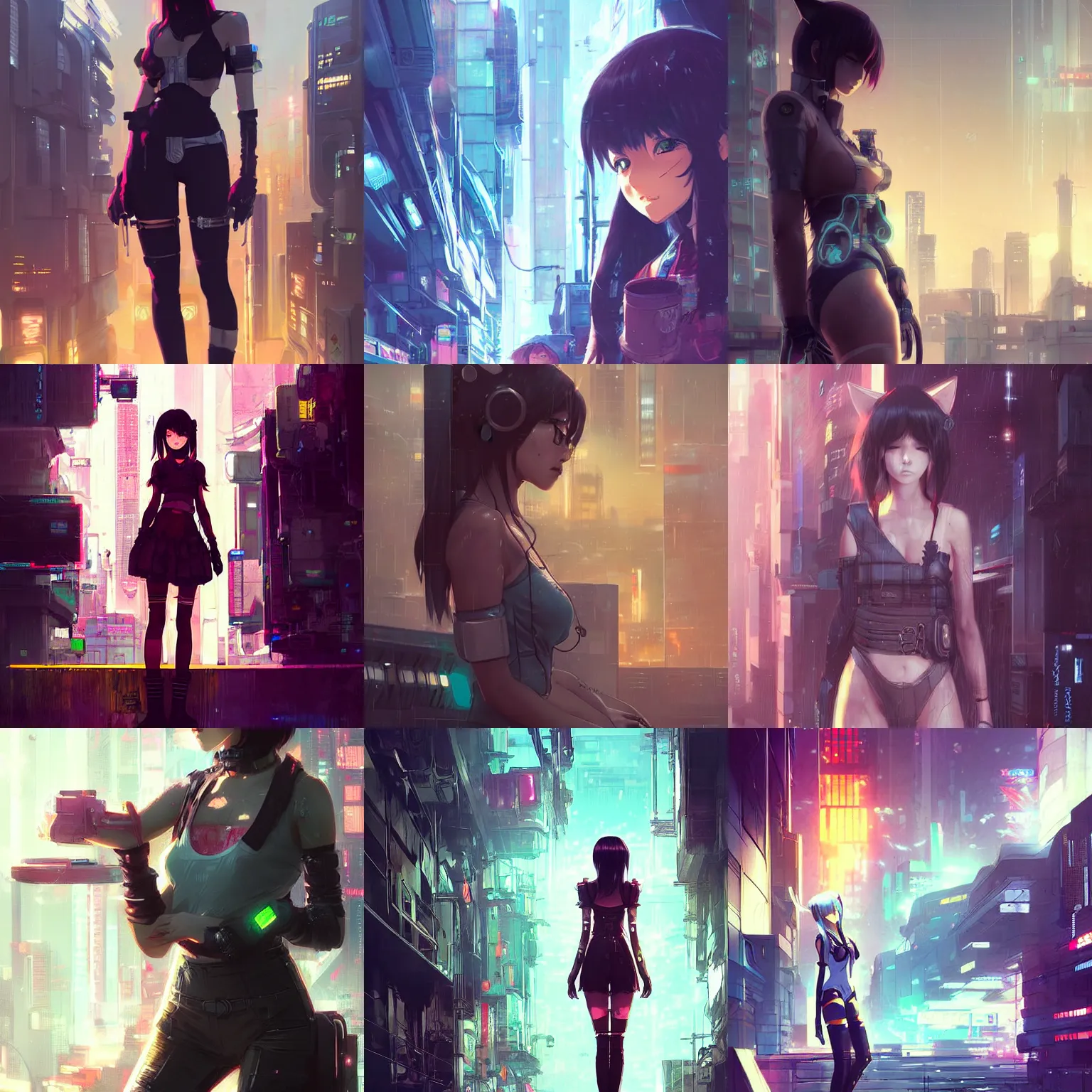 Girl Cyberpunk Somachi MF96 - Illustrations ART street