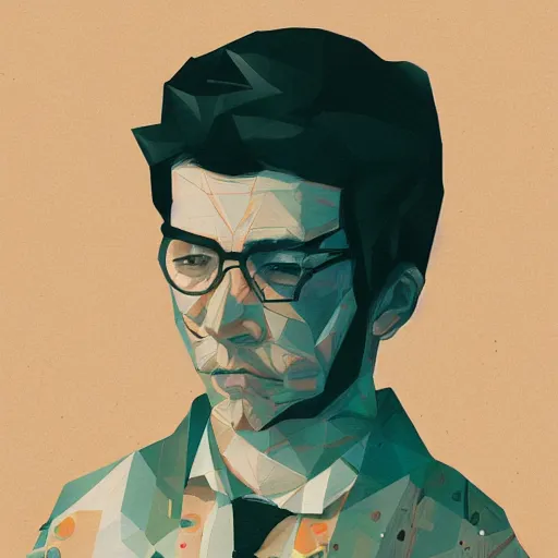 Image similar to portrait of an exhausted architect by sachin teng