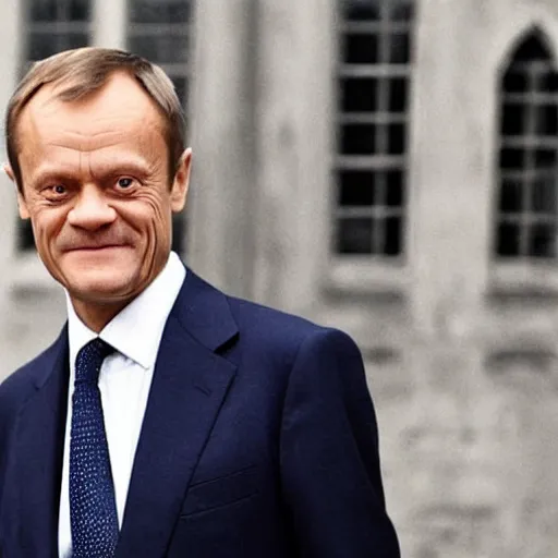 Image similar to donald tusk as harry potter in hogwart