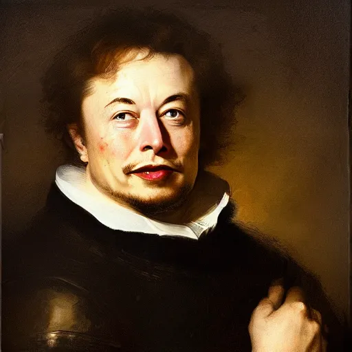 Prompt: elon musk by rembrandt