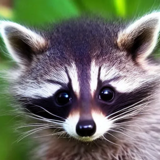 Image similar to a raccoon kitten hybrid