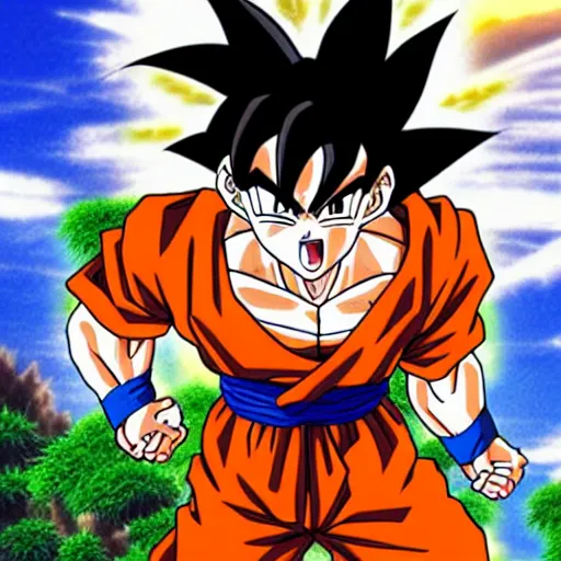 Prompt: goku with his weed gi