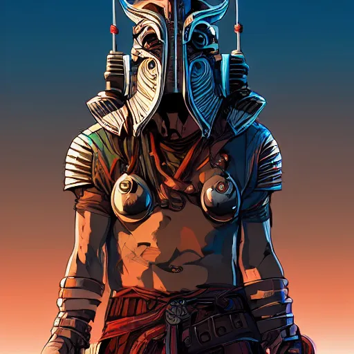 Image similar to cyberpunk viking helmet mask warrior goddess robot ninja fantasy, art gta 5 cover, official fanart behance hd artstation by jesper ejsing, by rhads, makoto shinkai and lois van baarle, ilya kuvshinov, ossdraws