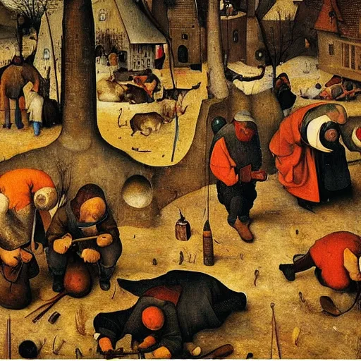 Prompt: “a detailed oil painting of iPhone by Pieter Bruegel the Elder”