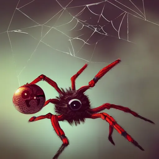 Prompt: cute spider cute, illustration, digital art, inspired by little big planet, by greg rutkowski, sharp, masterpiece, highly detailed, photorealistic, octane render, 8 k, unreal engine 5, trending on artstation, vivid colors